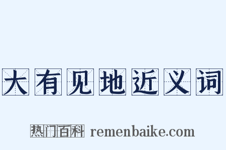 大有见地近义词是什么意思的图片